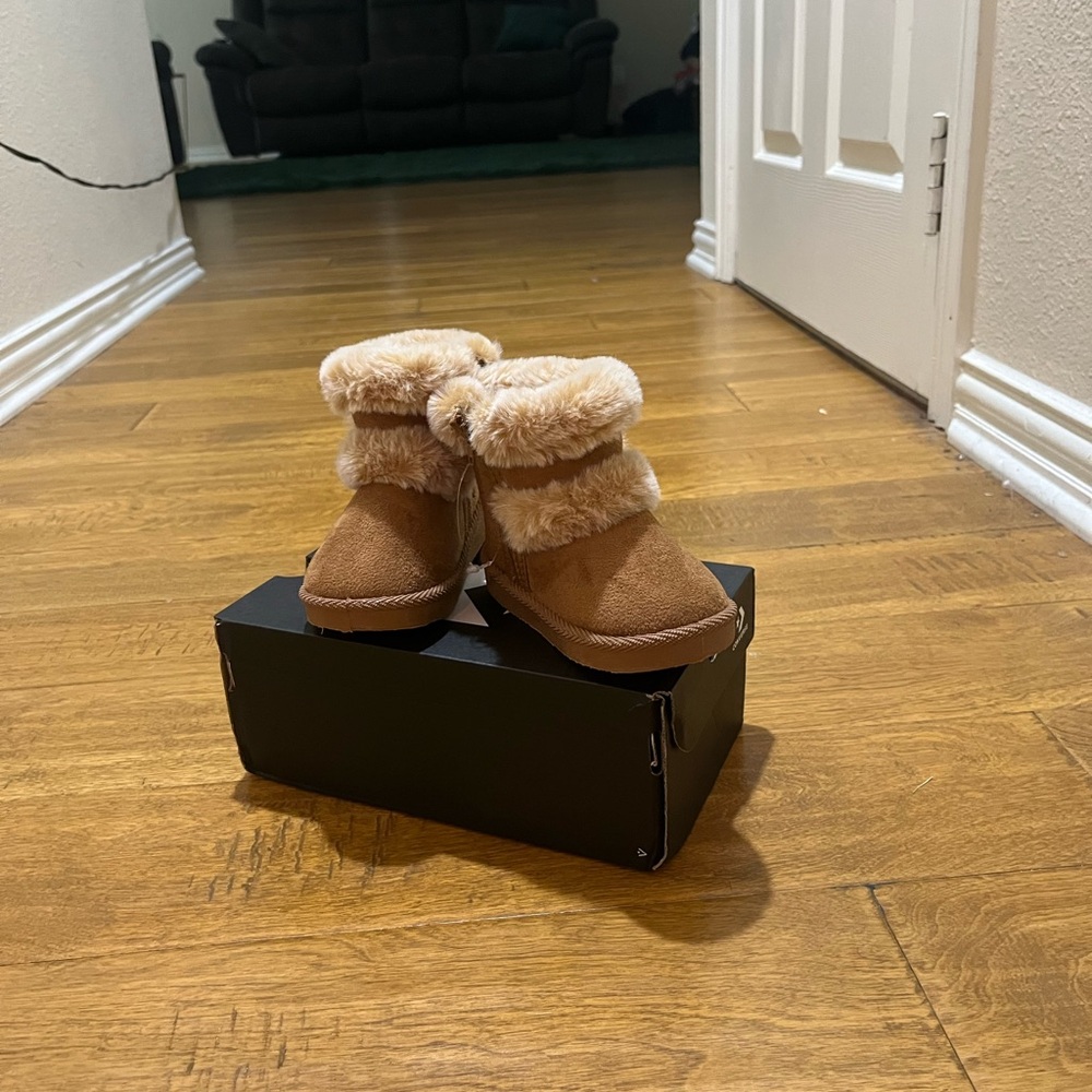 Cozy Tan Kids Boots